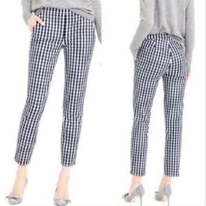J. Crew Martie Navy Gingham Ankle Pants Size 6